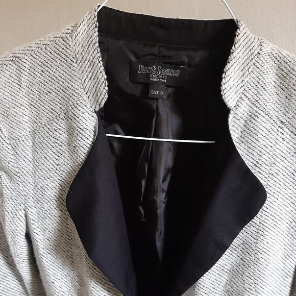 Just Jeans Blazer Size 8 -Cream Color& Black - Picture 5 of 7